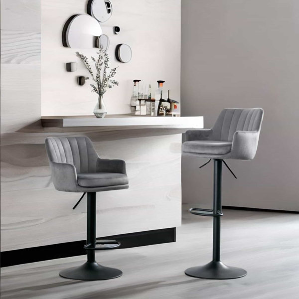 Everly Quinn Anibal Adjustable Height Stool Wayfair